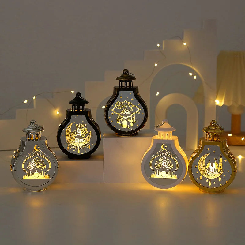 Ramadan LED Candle Lantern – Islamic Flameless Night Light for Eid & Home Decor | 9 Designs