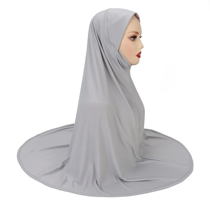 Women's XL Instant Hijab Scarf – Oversized Woven Polyester, 18 Colors