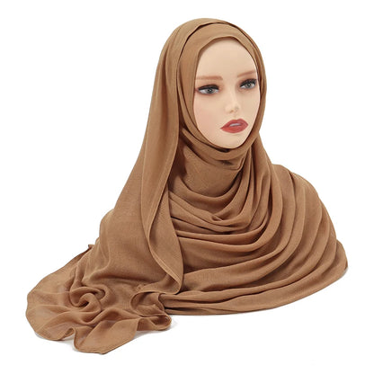 Women's Plain Modal Hijab Scarf – Lightweight Everyday Headscarf