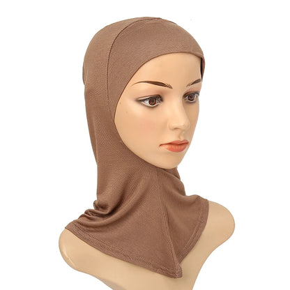Women's Full-Cover Ninja Underscarf Bonnet – High-Stretch Cotton Jersey, 28 Colors