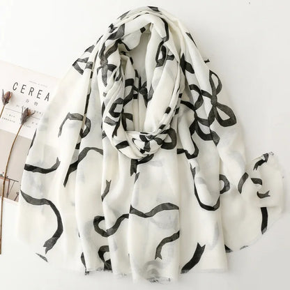 Printed Tassel Hijab Scarf & Shawl for Women | 88×180cm Bohemian Wrap | 60 Designs
