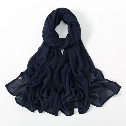 Soft Cotton Hijab for Women | Elegant Muslim Headscarf | 44 Colors | 190×85cm