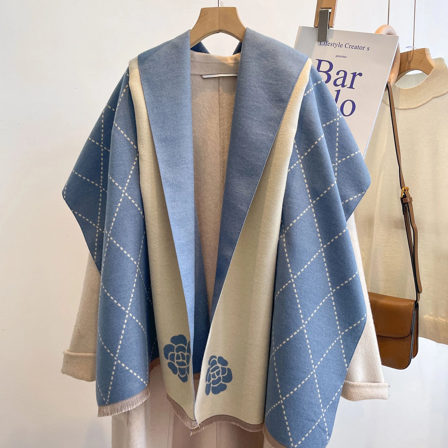 Luxury Plaid Winter Scarf & Shawl for Women | Thick Pashmina Hijab Wrap | 5 Colors