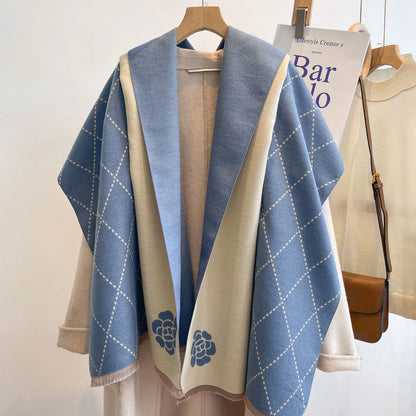 Luxury Plaid Winter Scarf & Shawl for Women | Thick Pashmina Hijab Wrap | 5 Colors