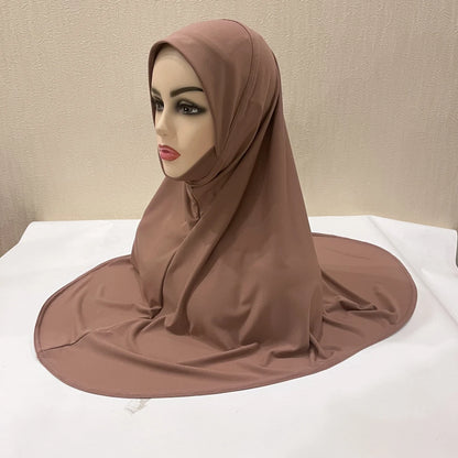 Women's Instant Hijab Scarf – Lightweight Linen Jersey Head Wrap, 13 Colors