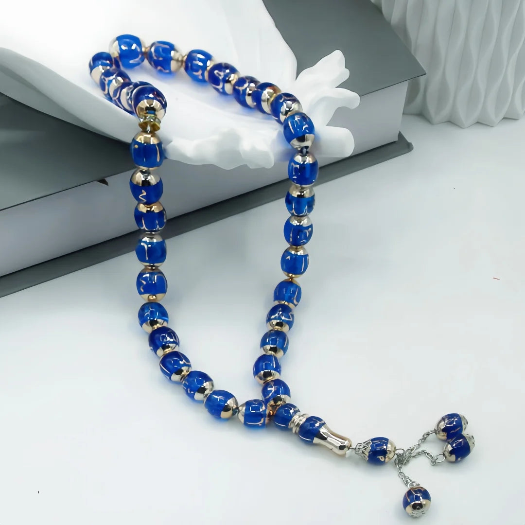 Muslim Prayer Beads Tasbih – 33 Beads with Tassel, 7 Colors