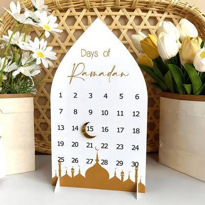 Ramadan Countdown Calendar - 30-Day Acrylic Eid Table Decoration