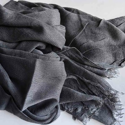 Soft Cotton-Viscose Tassel Hijab – 200x90cm Plain Headscarf (60 Colors)