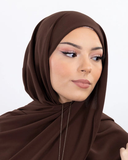 Women's Pin-Free Instant Chiffon Hijab – 72×175cm, 8 Colors