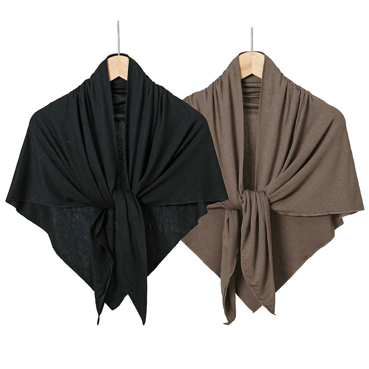 Jersey Triangle Hijab Scarf – Soft Solid Color Shawl & Head Wrap (Single & 2-Piece Sets)