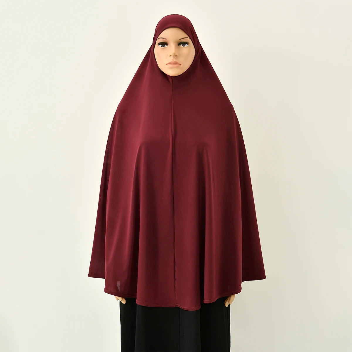 Solid Color Long Hijab Shawl – 130 × 113 cm