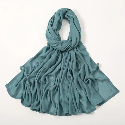 Soft Cotton Hijab for Women | Elegant Muslim Headscarf | 44 Colors | 190×85cm