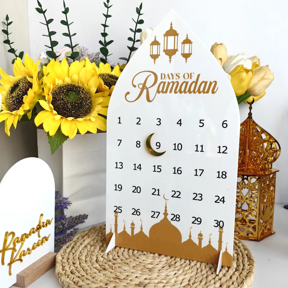 Ramadan Countdown Calendar - 30-Day Acrylic Eid Table Decoration