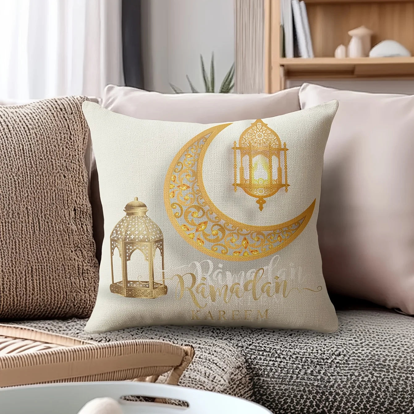 Ramadan & Eid Islamic Cushion Cover – Muslim Decorative Sofa Pillowcase | 8 Designs