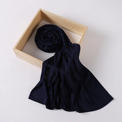 Ribbed Jersey Hijab - Soft Plain Scarf 70x175cm