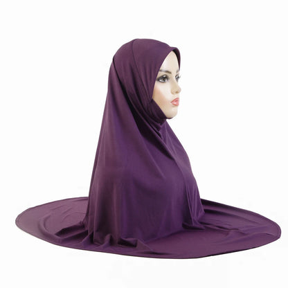 Women's Amira Pull-On Hijab with Chin Part – XL Jersey Inner Scarf