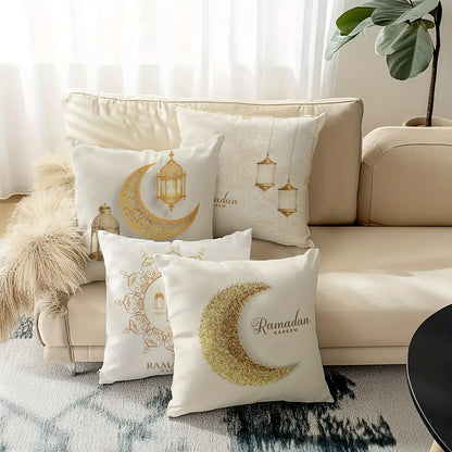 Ramadan & Eid Islamic Cushion Cover – Muslim Decorative Sofa Pillowcase | 8 Designs
