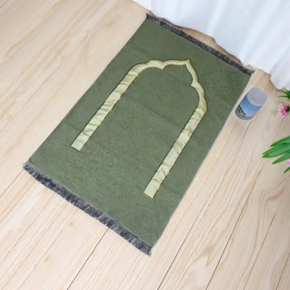 Islamic Prayer Mat & Prayer Beads Gift Set – Cylinder Gift Box | 70×110cm | 6 Colors
