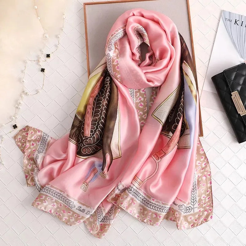 Printed Polyester Hijab Scarf & Shawl - 180x90cm Women's Wrap