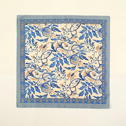 Printed Satin-Feel Square Scarf – Silk-Look Hijab, Turban & Head Wrap for Women | Multiple Sizes & Prints