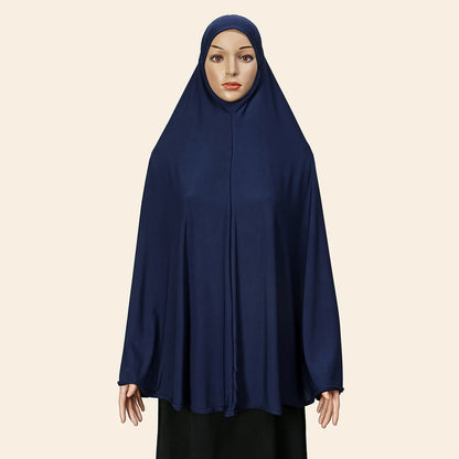 Solid Color Long Hijab Shawl – 130 × 113 cm