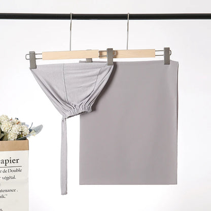 2-Piece Chiffon Hijab & Matching Undercap Set – Plain Shawl with Inner Cap for Women | 42 Colors