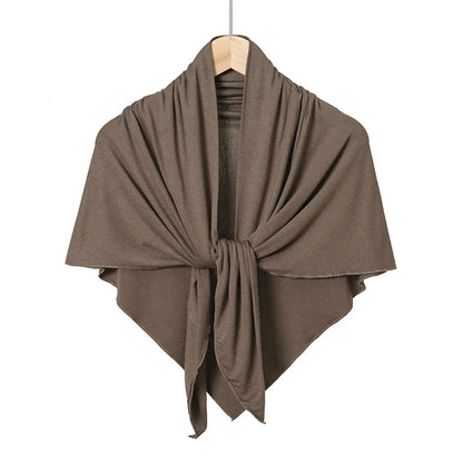 Jersey Triangle Hijab Scarf – Soft Solid Color Shawl & Head Wrap (Single & 2-Piece Sets)
