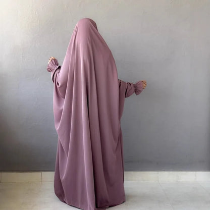 Women's Hooded Abaya – Loose Fit Djellaba, One Size, 8 Colors