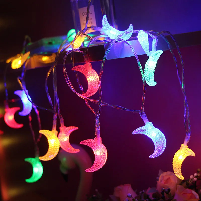 Ramadan LED Birch Tree Light – Star & Moon String Lights, 1.5m 10 LED