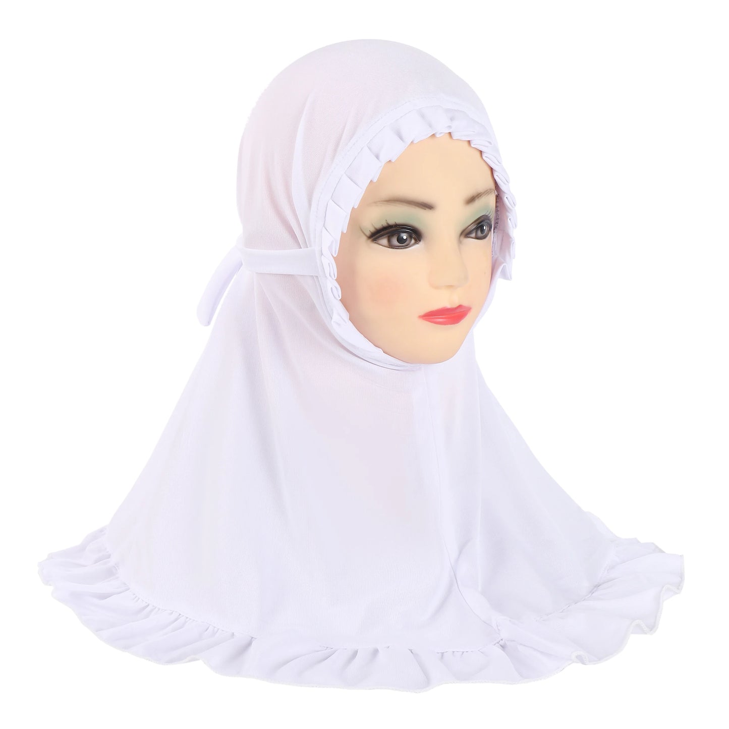 Girls Pull-On Amira Hijab – Ages 3–6, Soft Stretch Jersey, 11 Colors