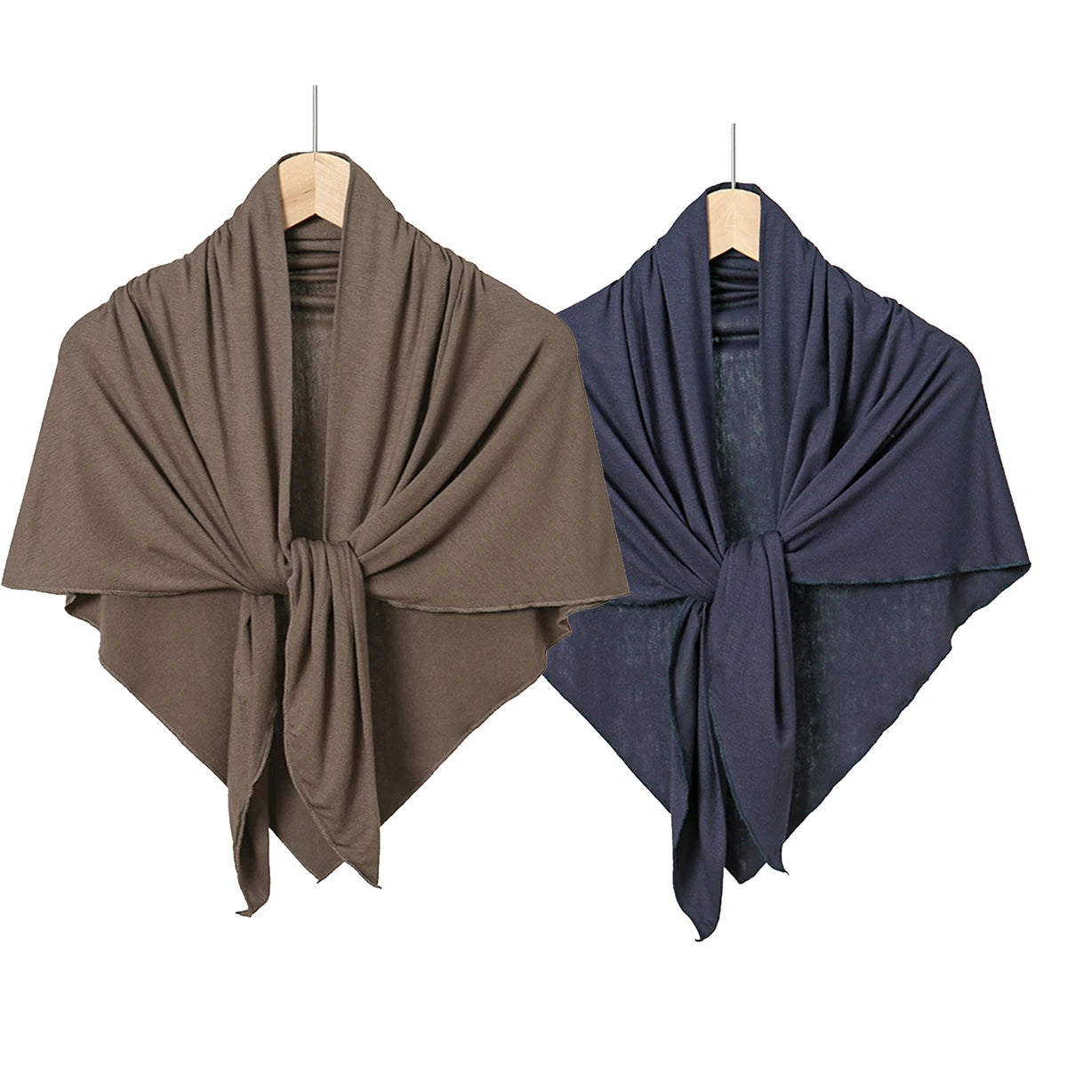 Jersey Triangle Hijab Scarf – Soft Solid Color Shawl & Head Wrap (Single & 2-Piece Sets)