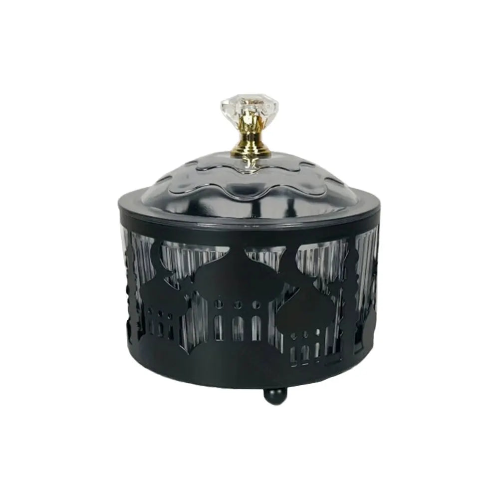 Ramadan & Eid Metal Candy Serving Tray with Decorative Lid