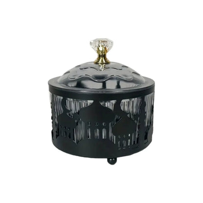 Ramadan & Eid Metal Candy Serving Tray with Decorative Lid