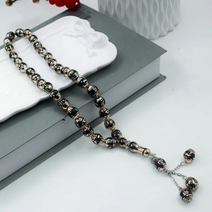 Muslim Prayer Beads Tasbih – 33 Beads with Tassel, 7 Colors